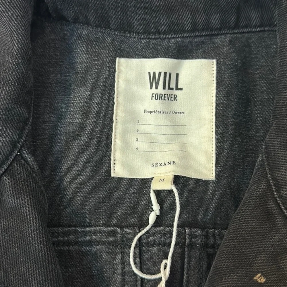 Sezane Will Jacket in Black Denim Size M - Picture 3 of 7